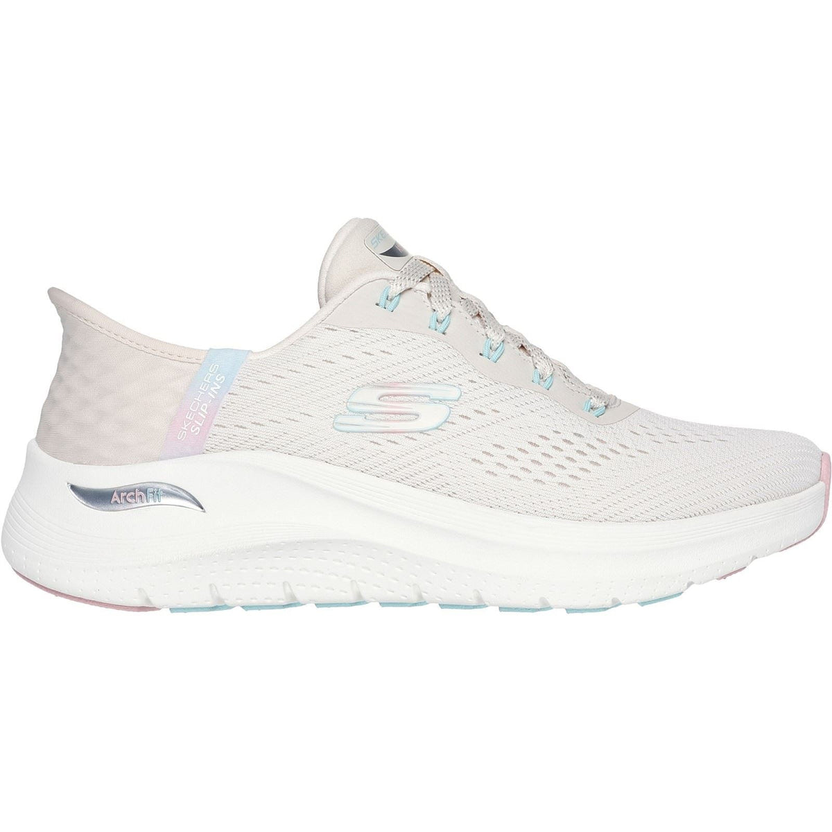 Women's Wide Fit Skechers 150066 Slip-ins Arch Fit 2.0 Easy Chic Trainers