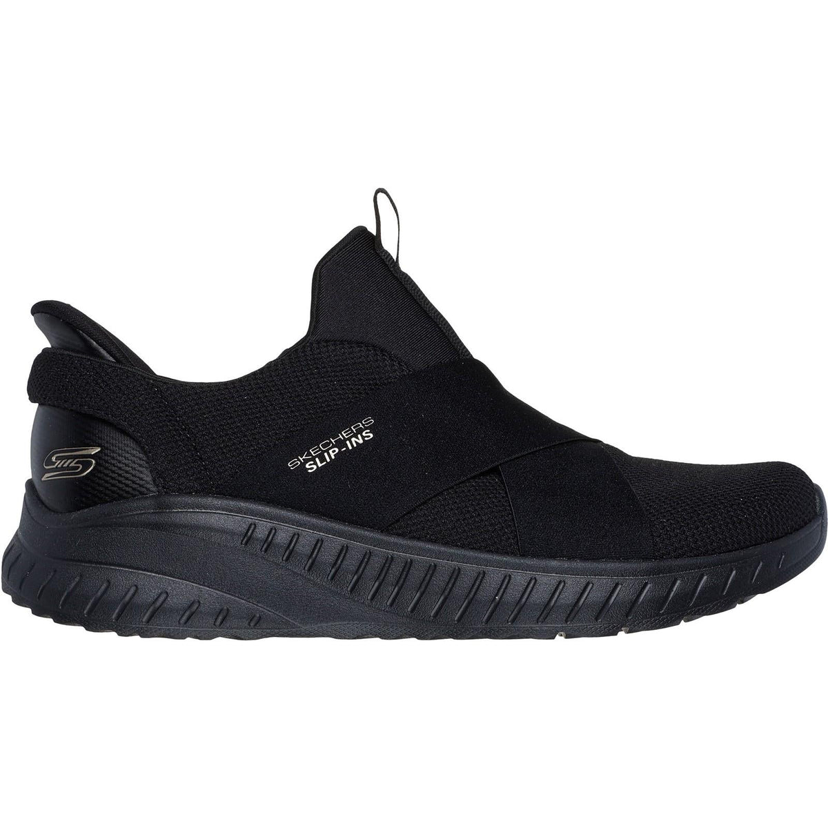 Women's Wide Fit Skechers 117505 Slip-ins Bobs Sport Squad Chaos Trainers