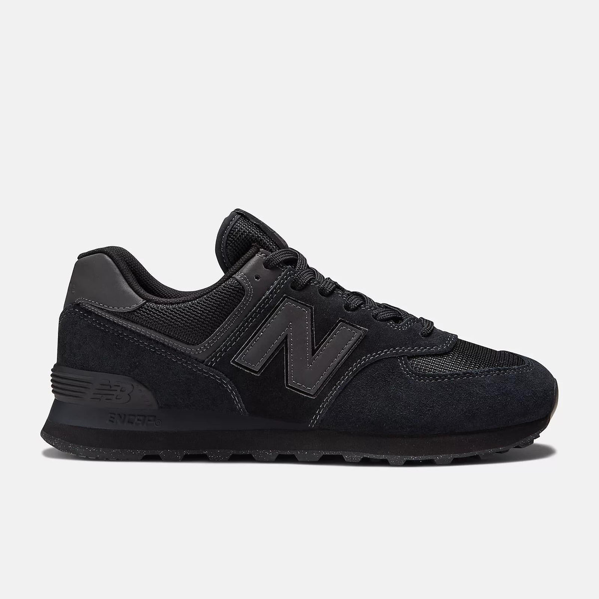 Women's Wide Fit New Balance ML574EVE Walking/Running Trainers - Exclusive - Black ENCAP