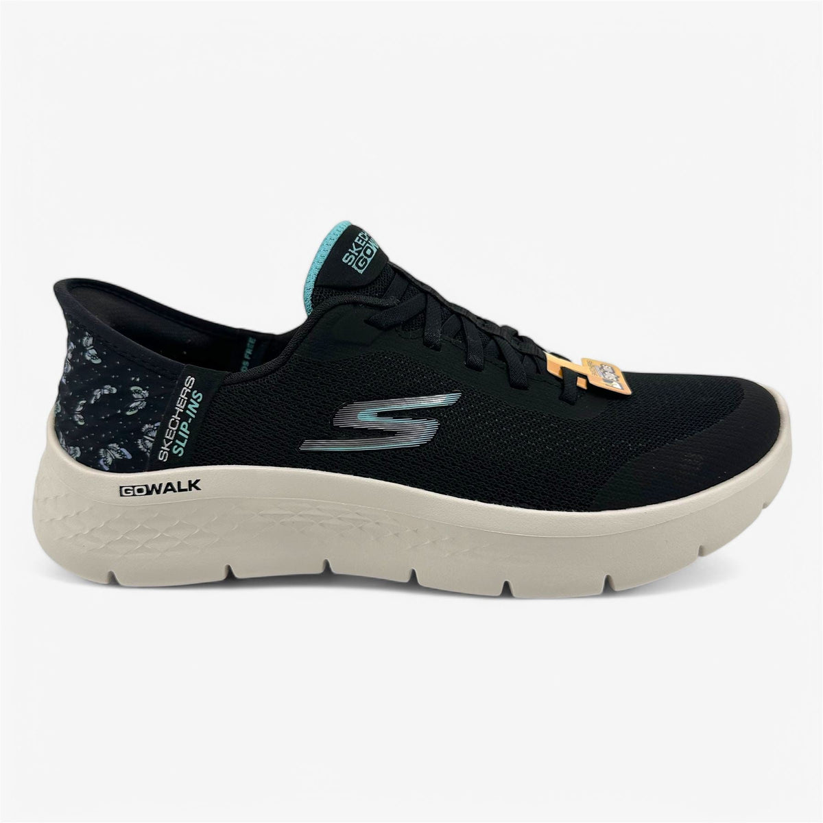 Skechers Go Walk Flex Eva Black Aqua Womens Athletic Sneaker
