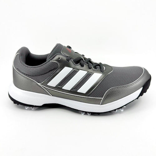 Adidas Tech Response 2.0 Gray Silver Metallic Mens Spike Golf Shoes EE9123