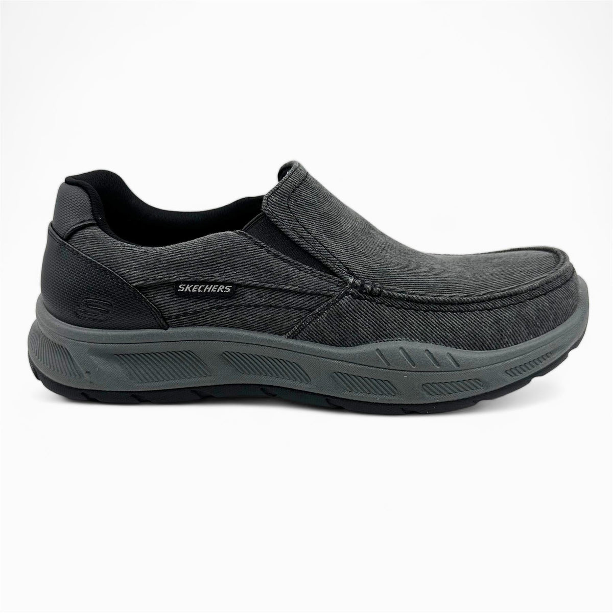 Skechers Cohagen Black Mens Casual Relaxed Fit Slip-On