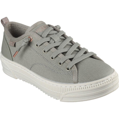 Women's Wide Fit Skechers 114640 Bobs Copa Canvas Shoes