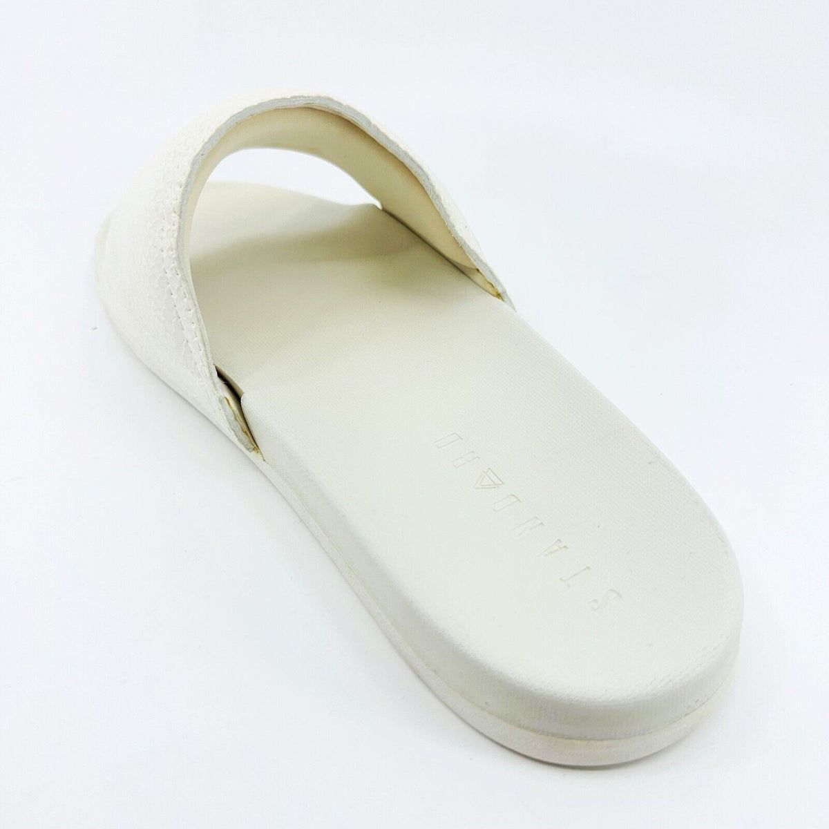STNDRD Standard Los Angeles Monaco Snake White Mens Comfort Slide Sandals